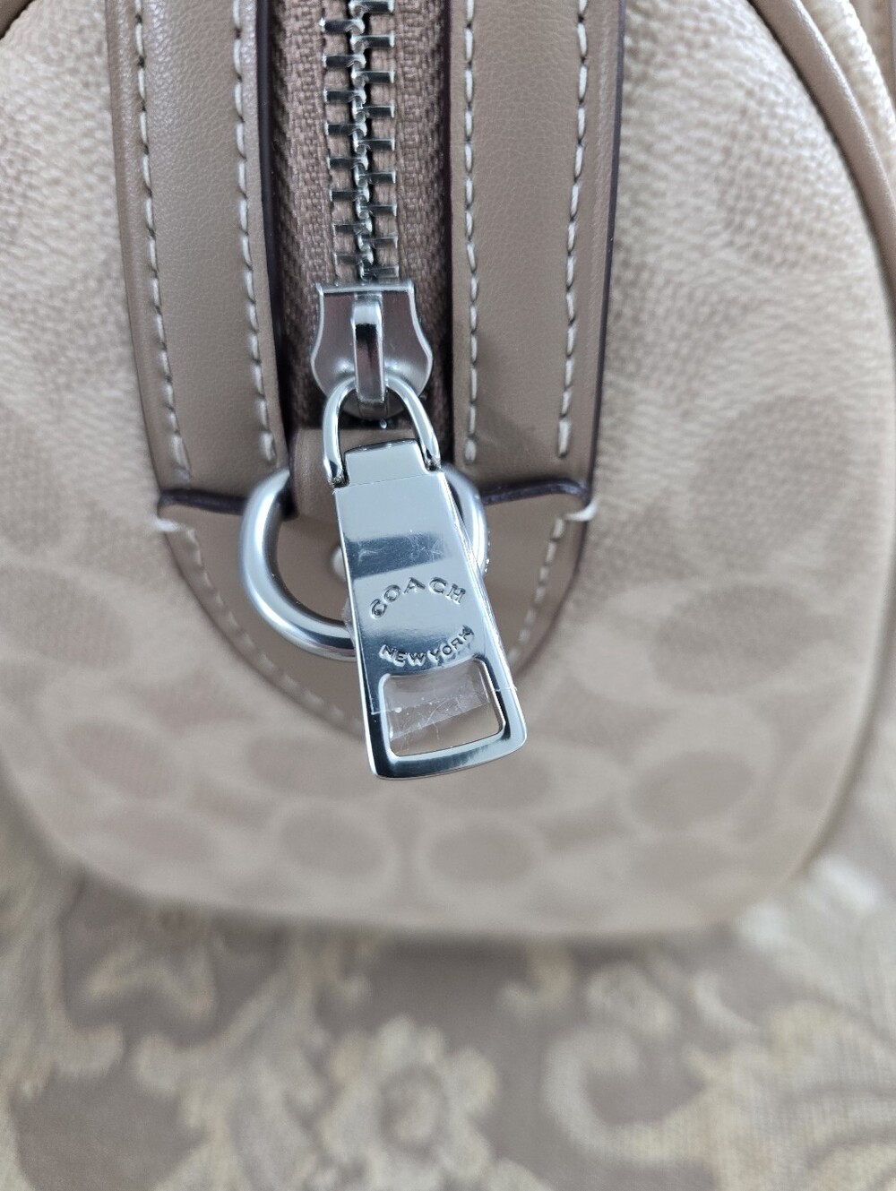 Coach Rowan Satchel Model CW376 Sand/Taupe Zip Top. NWT. - Picture 5 of 13